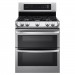 LG LDG4313ST 6.9 cu. ft. Double Oven Gas Range with ProBake Convection Oven in Stainless Steel